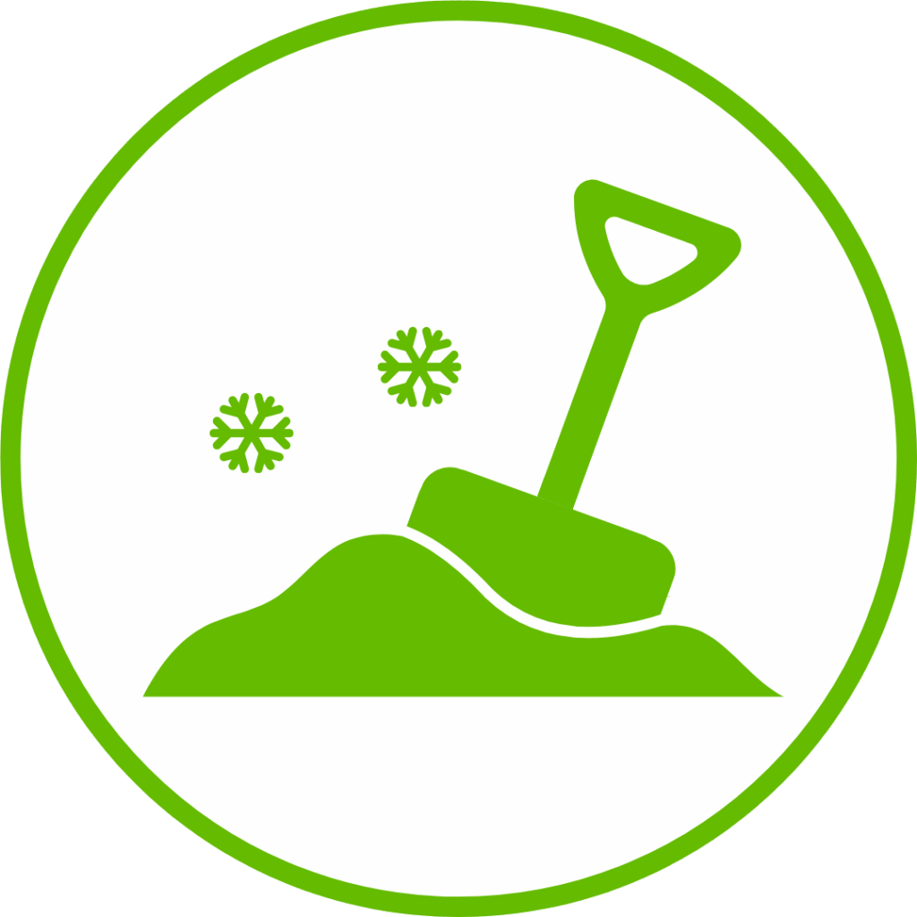 Snow Shoveling Icon W+G