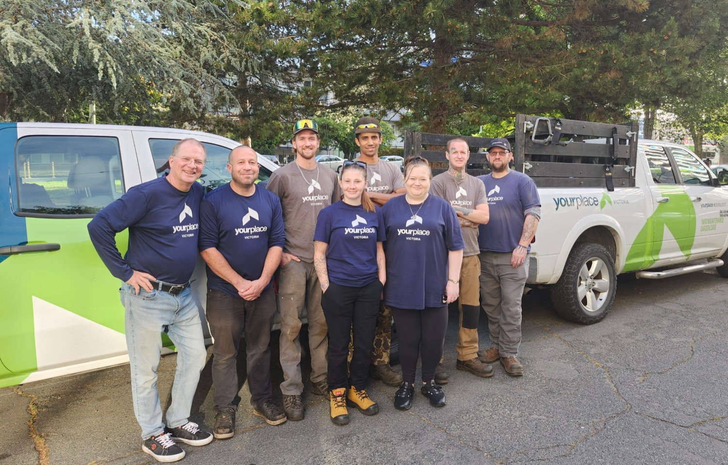 A Your Place Victoria crew on site with their truck